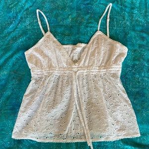 baby lace brandy melville john galt tank top vintage white